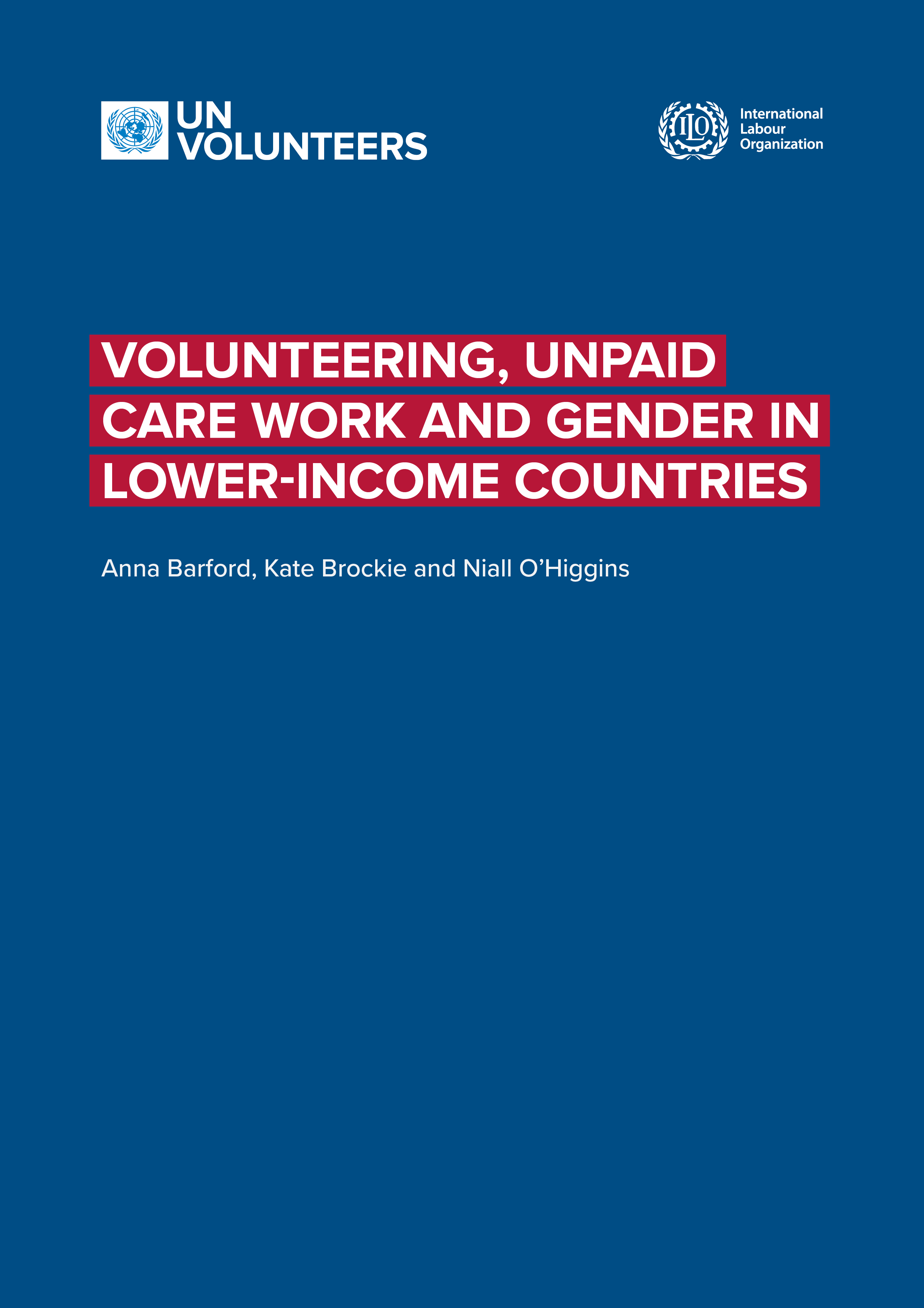 Volunteering, unpaid care work and gender in lower-income countries 