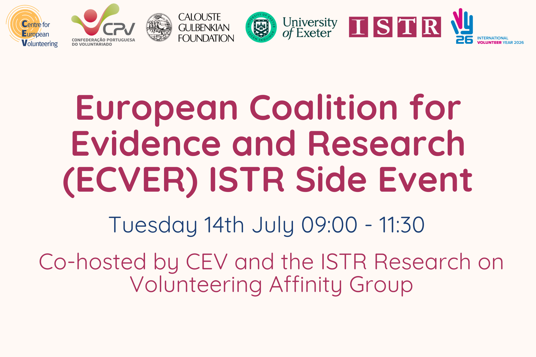  European Coalition for Evidence and Research (ECVER) ISTR Side Event