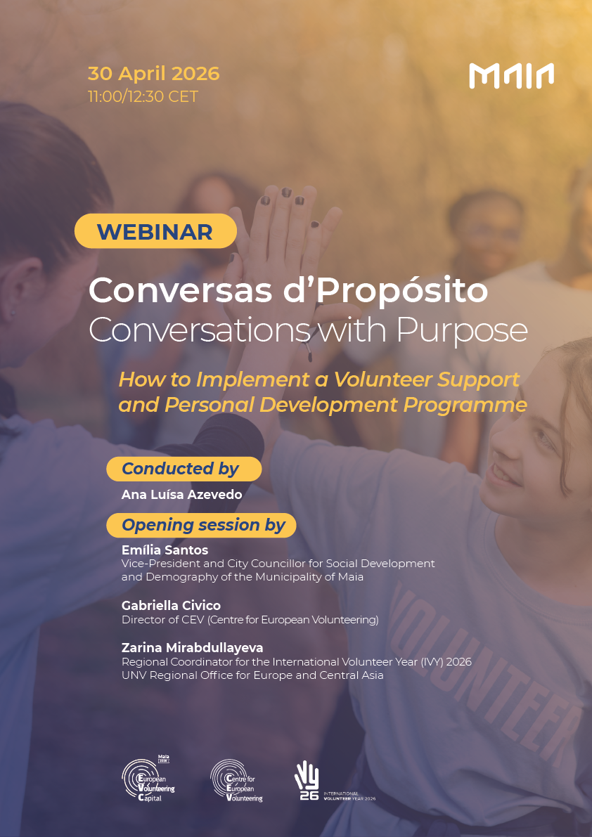 Webinar "Conversations with Purpose - How to implement a Volunteer Support And Personal Development Programme"  