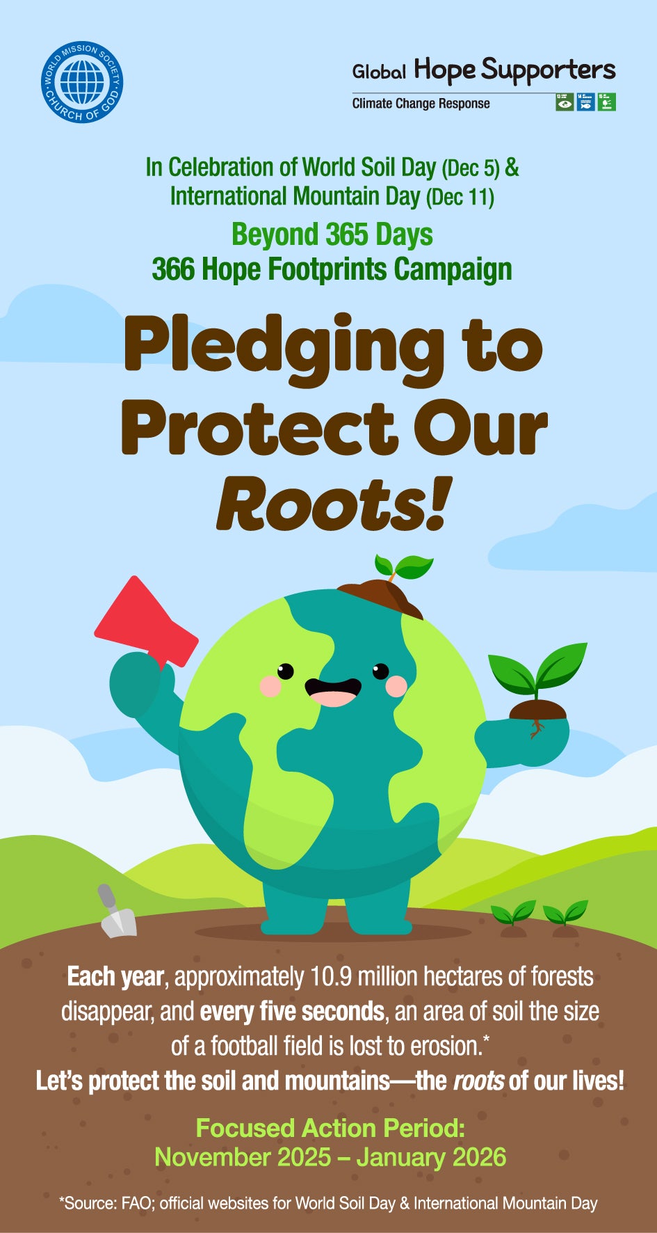 Pledges to Protect the Roots: The 366 Hope Footprints Campaign in Celebration of World Soil Day and International Mountain Day