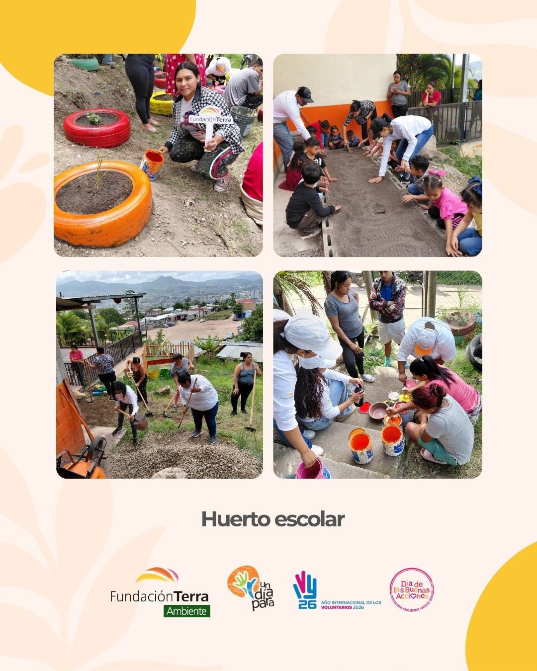 FUNDACIÓN TERRA Y LA COMUNIDAD EDUCATIVA DEL PREBÁSICO ABEJITAS DEL CARMEN CONSTRUYEN HUERTO ESCOLAR
