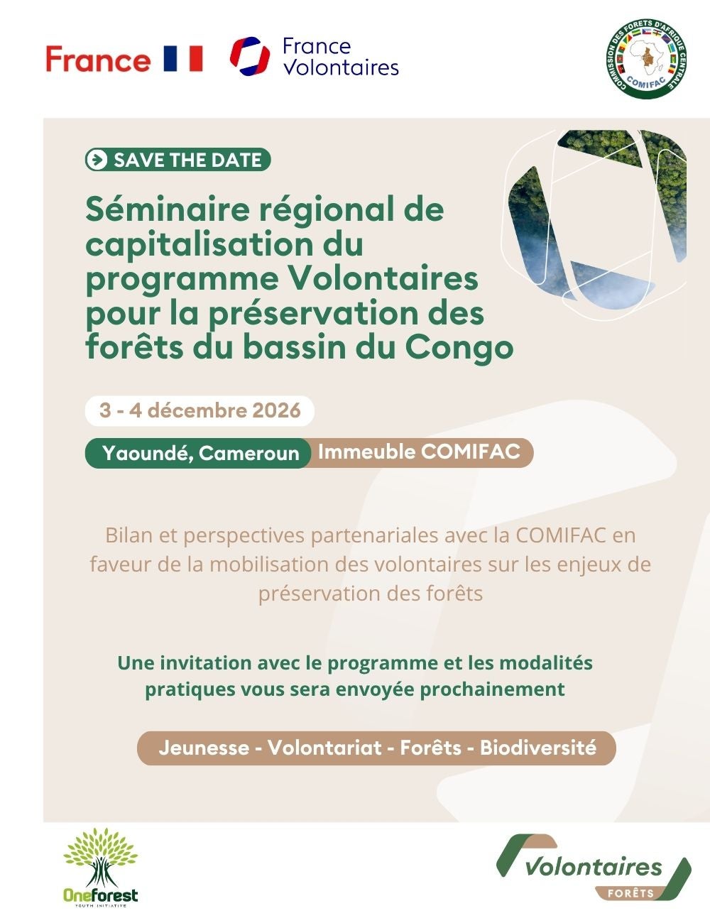 Partenariat COMIFAC & France Volontaires : bilan, perspectives et mobilisation du volontariat pour la gestion durable des forêts du Bassin du Congo