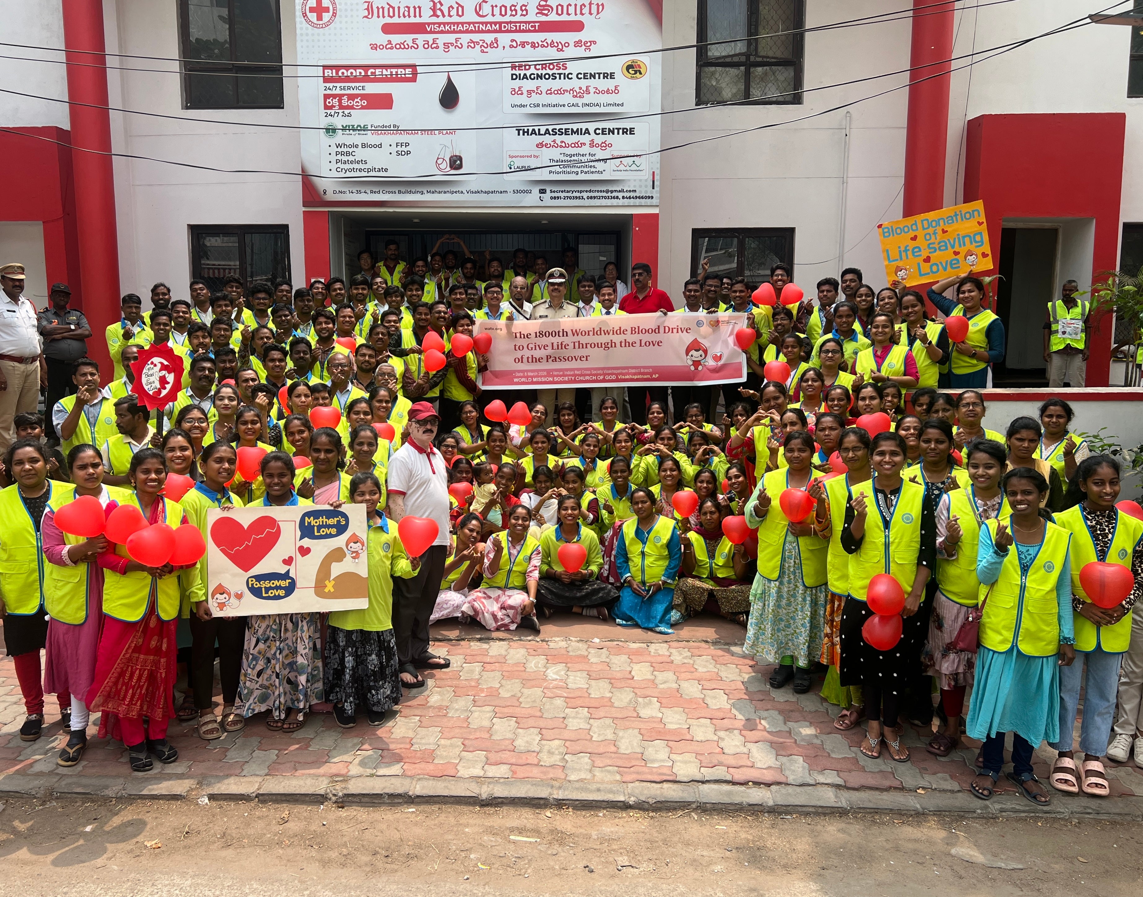 The 1800th Worldwide Blood Drive to Give Life Through the Love of the Passover – Andhra Pradesh, India
