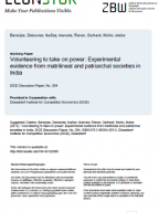 Volunteering to take on power: Experimental evidence from matrilineal and patriarchal societies in India