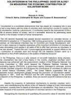 Volunteerism in the Philippines