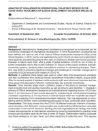 International voluntary service COVID-19 era