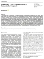 Assigning value to volunteering