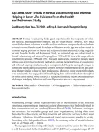 Age and Cohort Trends in Formal Volunteering